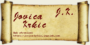 Jovica Krkić vizit kartica